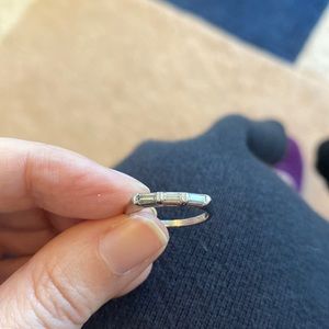 Antique baguette diamond platinum ring, 4